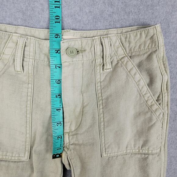 Lucky Brand Pants Womens Sz 00/24 Mid Rise Utility Straight Green Cropped Length - Picture 9 of 13